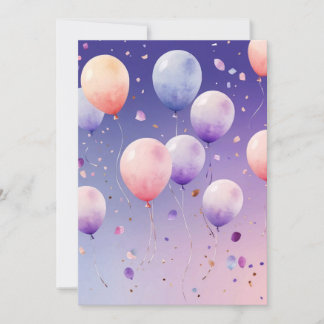 Invitation Jour d'anniversaire de Watercolor