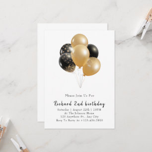 Invitation Jour d'anniversaire moderne minimaliste