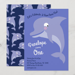 Invitation Jour de fête des enfants dauphins