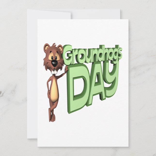 Invitation Jour de Groundhogs (Devant)