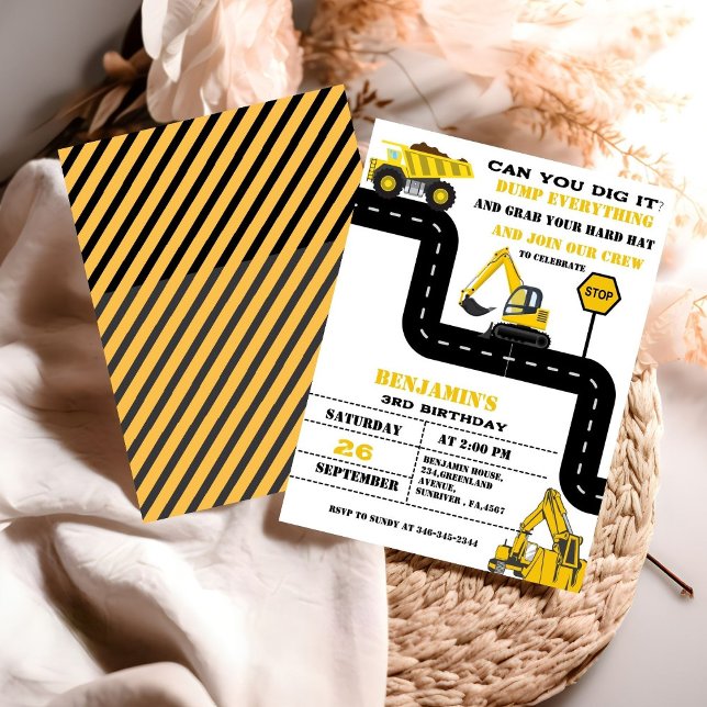 Invitation Jour de la construction de camions à vide (Créateur téléchargé)