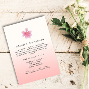 Invitation Jour de la mère florale moderne et élégant BRUNCH