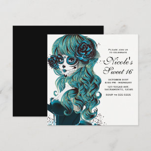 Invitation Jour de la mort beau crâne sucre doux 16