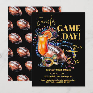 Invitation Jour de la partie de football de la Nouvelle-Orléa