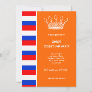 Invitation Jour de la reine hollandaise (Koninginnedag)