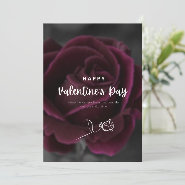 Invitation Jour de la Saint Valentin (Debout devant)