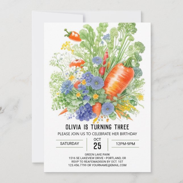 Invitation Jour de la verdure Wonderland (Devant)