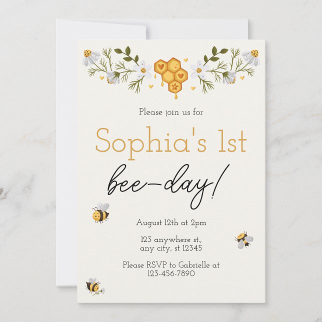 Invitation "Jour de l'Abeille" (Devant)