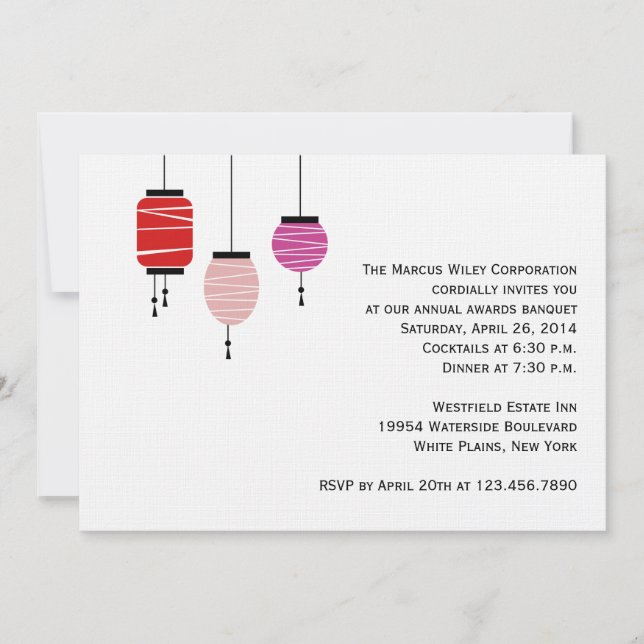 Invitation Jour de l'An chinois : Cocktail Party (Devant)