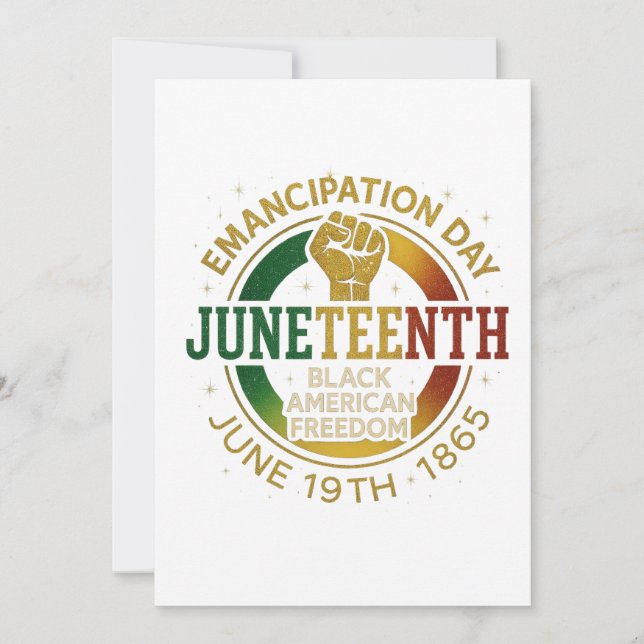 Invitation Jour de l'Émancipation du 11 juin Liberté noire-am (Devant)