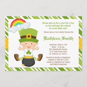 Invitation Jour de l'Saint Patrick Baby shower
