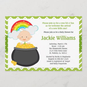 Invitation Jour de l'Saint Patrick Baby shower