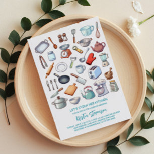 Invitation Jour de mariage moderne pour équiper la cuisine