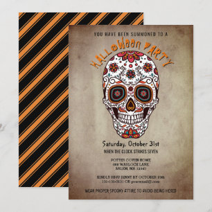 Invitation Jour des morts de la fête d'Halloween