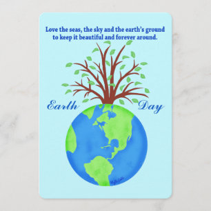 Invitation Jour des terres Promouvoir Save Love Globe Planet 