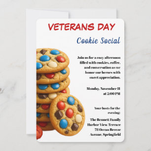 Invitation Jour des vétérans   Célébration sociale des cookie