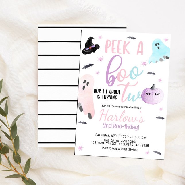 Invitation Jour d'Halloween rose Pastel Pink (Créateur téléchargé)