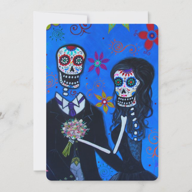 INVITATION JOUR DU MARIAGE DU COUPLE MORT (Devant)