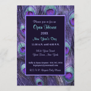 Invitation Jour du Nouvel An de Peacock - Open House Invitati