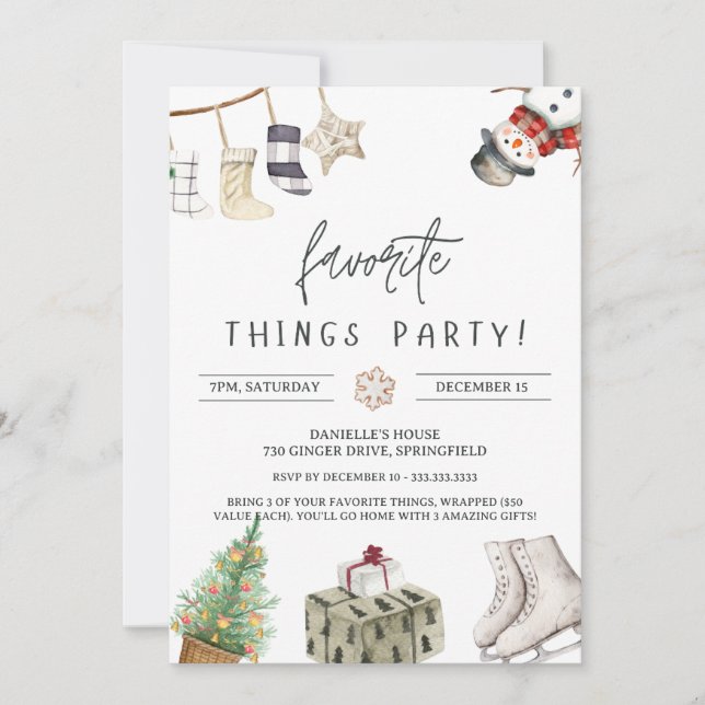 Invitation Jour férié de Noël (Devant)