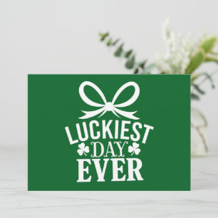 Invitation Jour le plus chanceux jamais St Patricks Day Irlan
