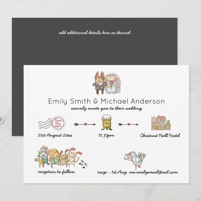 Invitation Jour lunaire de l'Invitation de planification de l (Devant / Derrière)