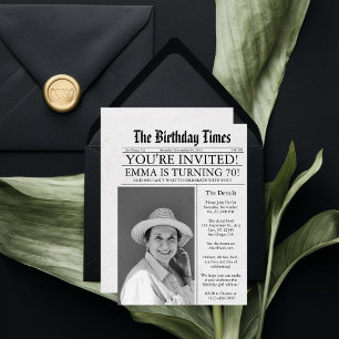 Invitation Journal Amusement unique 70e anniversaire Photo Pa