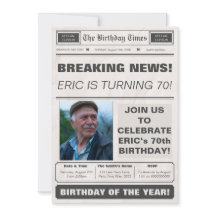 Journal Anniversaire Avec Photo Breaking News Extr