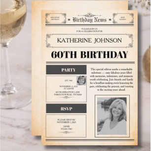 Invitation Journal de 60e anniversaire 2 Photo