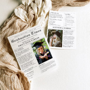 Invitation Journal de remise des diplômes Photo Annonce de di