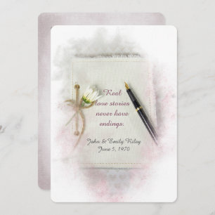 Invitation Journal de renouvellement Vow mariage avec marguer