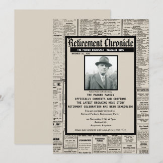 Invitation Journal personnalisé | Retraite