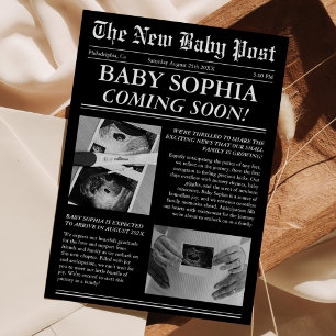 Invitation Journal Photo unique Baby shower esthétique