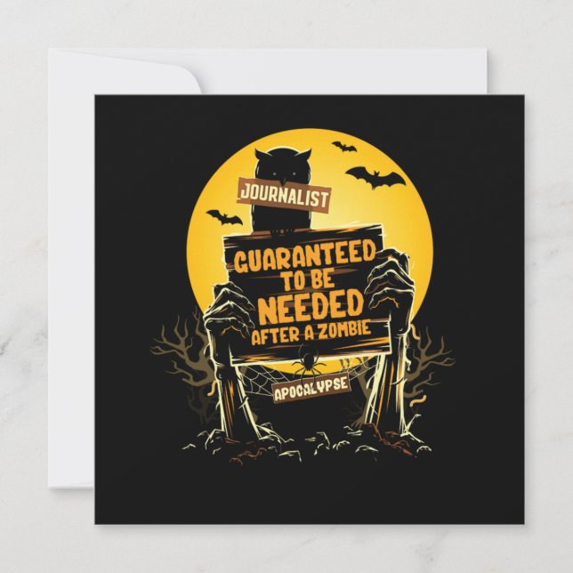 Invitation Journaliste Zombie Apocalypse Journalisme Aut (Devant)