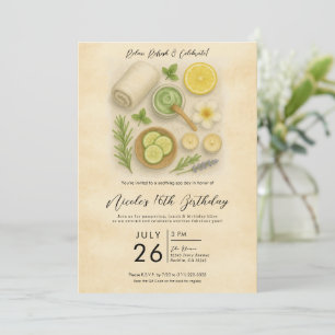 Invitation Journée beauté détente au spa de classe pour anniv