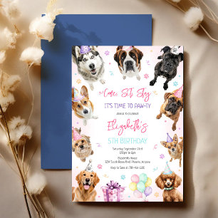 Invitation Journée de fête pour chiens Temps de fête pour chi