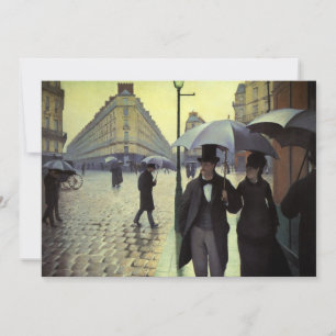 Invitation Journée de la Pluie de Paris par Gustave Caillebot