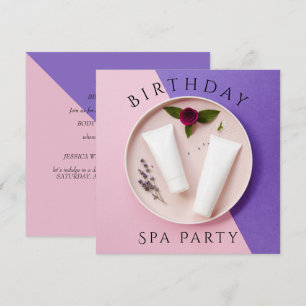 Invitation Journée de Spa pour l'anniversaire d'une femme