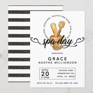 Invitation Journée de Spa Vintage