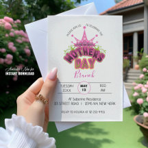 Journée des mères de la Reine rose Brunch Invitati