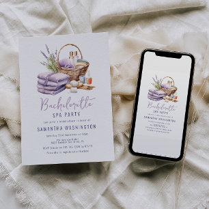 Invitation Journée Spa Lavande pour une Mariée