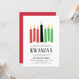 Invitation Jours de Kwanzaa Collecte des partis