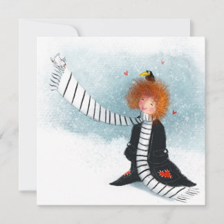 Invitation Joy in the Snow – Whimsical Winter Girl