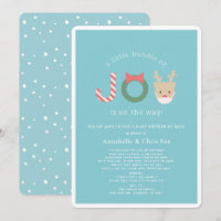Joy Reindeer Mask Blue Baby shower de vacances par