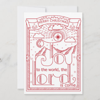 Invitation Joy To The World Christmas Festive Advent