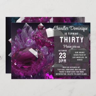 Invitation Joyau en cristal Tone Cancer Ruby Rouge Juillet An