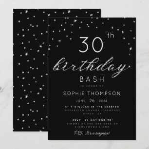 Invitation Joyaux élégants Chic Sparkle Parties scintillant A