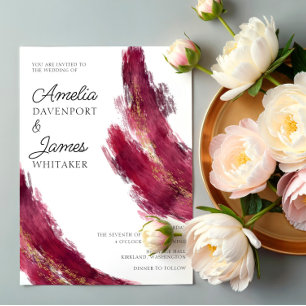Invitation Joyaux modernes tonalités Mariage Abstrait
