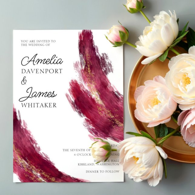 Invitation Joyaux modernes tonalités Mariage Abstrait (Créateur téléchargé)