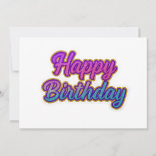 Invitation Joyeuse conception de typographie d'anniversaire e